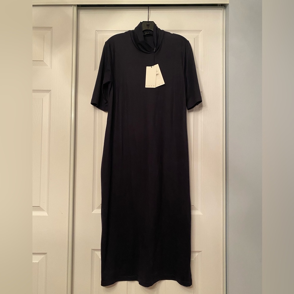 NWT SHAN Classic Navi Midi Dress
